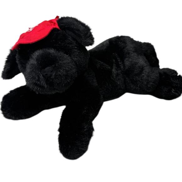 LL Bean Trapper Hat GUND DOG PLUSH 17”Black Labrador Hunting Cap Stuffed Animal - Picture 3 of 11